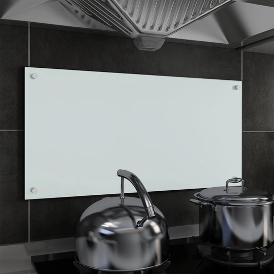 Spatscherm Keuken 80X40 Cm Gehard Glas Wit