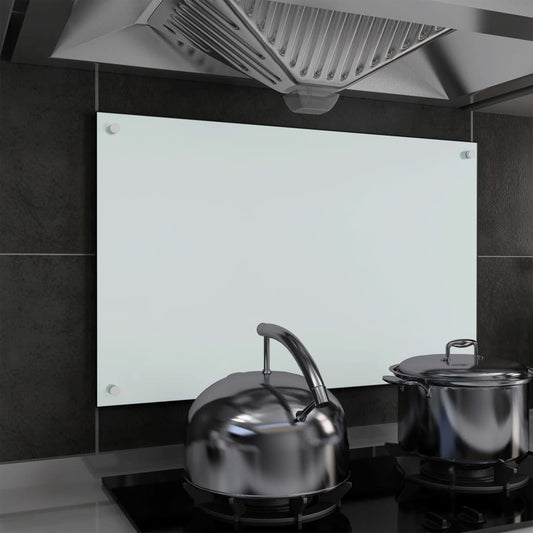 Spatscherm Keuken 80X50 Cm Gehard Glas Wit