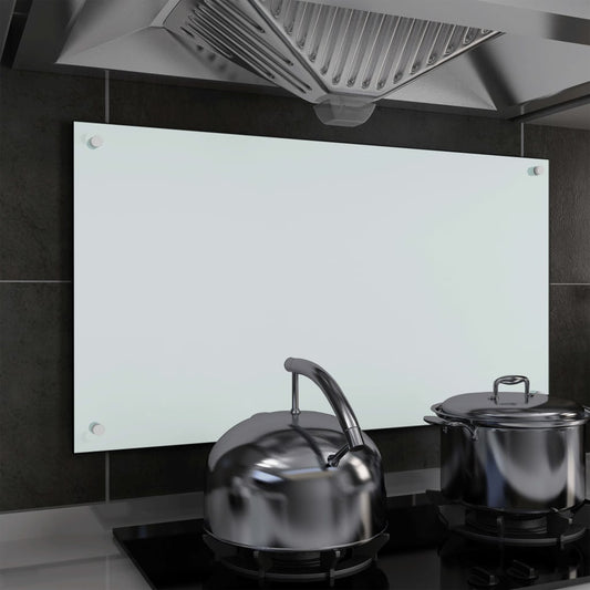 Spatscherm Keuken 90X50 Cm Gehard Glas Wit