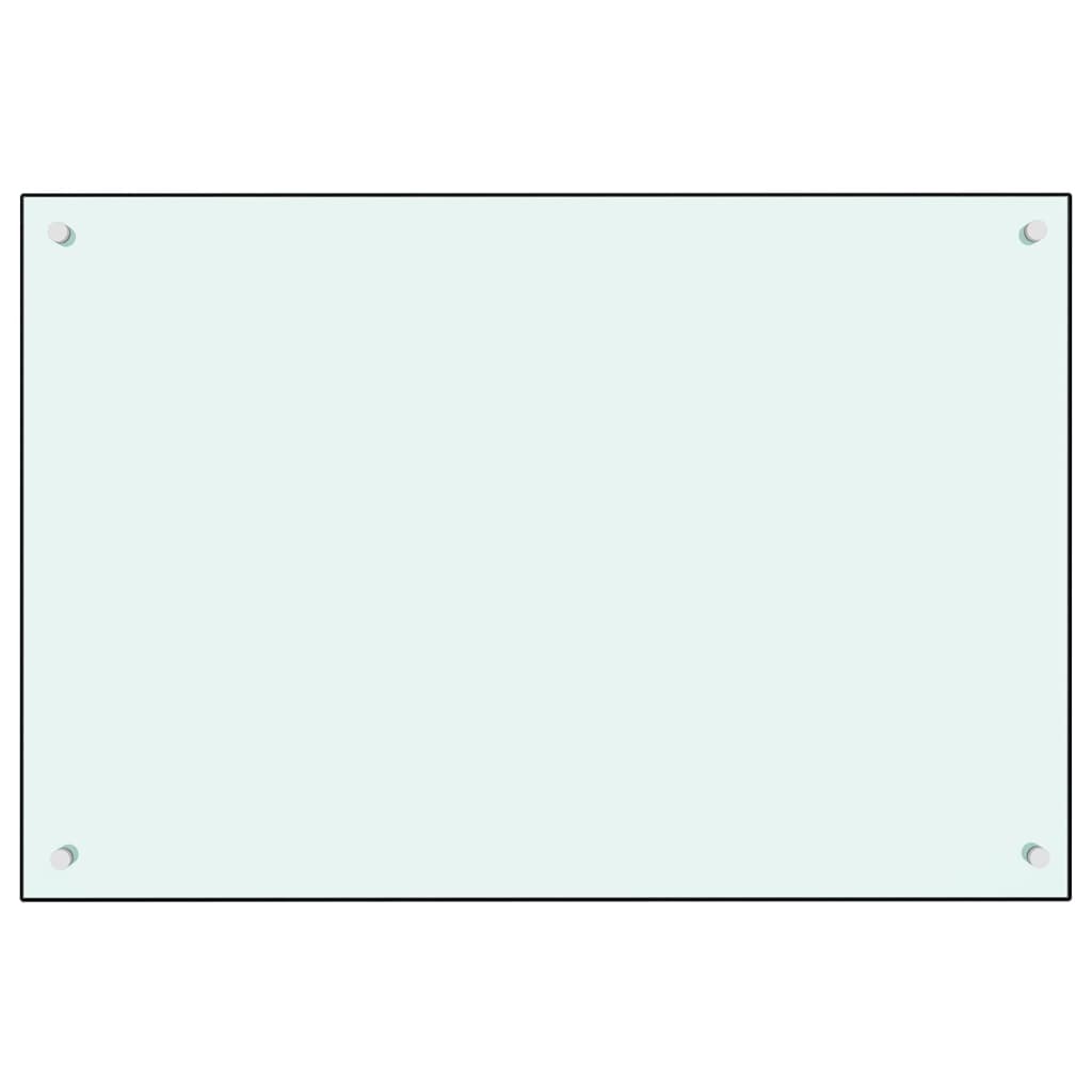 Spatscherm Keuken 90X60 Cm Gehard Glas Wit