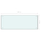 Spatscherm Keuken 100X40 Cm Gehard Glas Wit