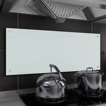 Spatscherm Keuken 100X40 Cm Gehard Glas Wit