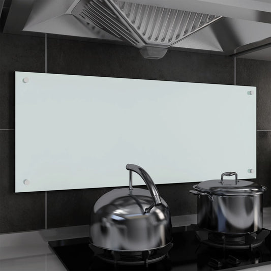 Spatscherm Keuken 100X40 Cm Gehard Glas Wit