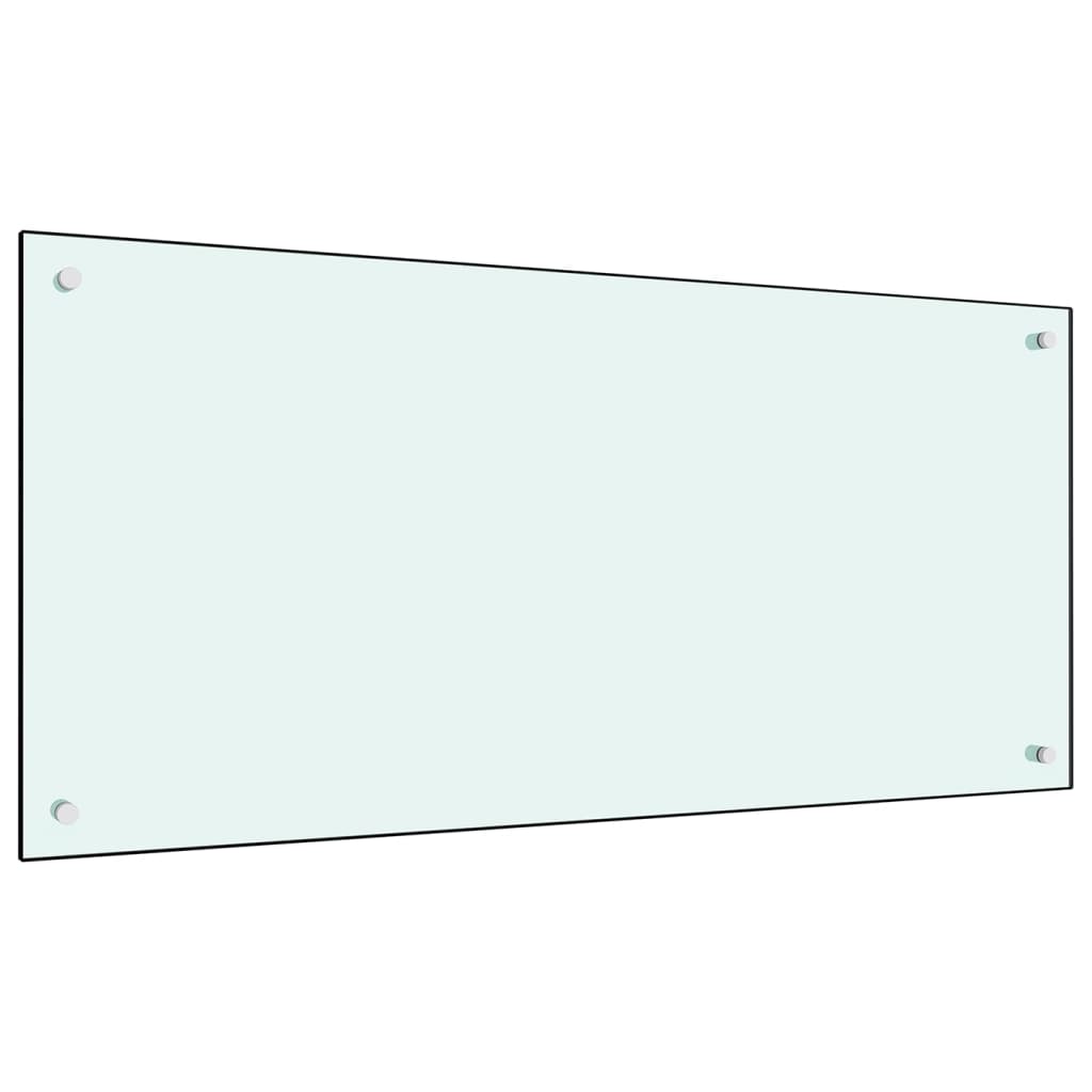 Spatscherm Keuken 100X50 Cm Gehard Glas Wit