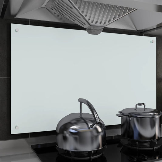 Spatscherm Keuken 100X60 Cm Gehard Glas Wit