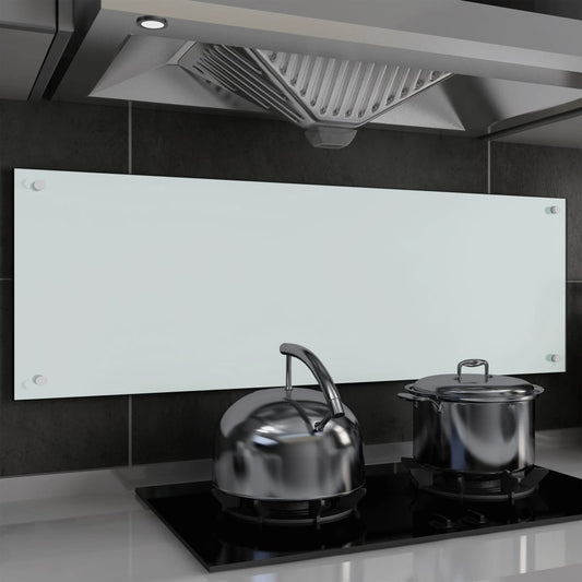 Spatscherm Keuken 120X40 Cm Gehard Glas Wit