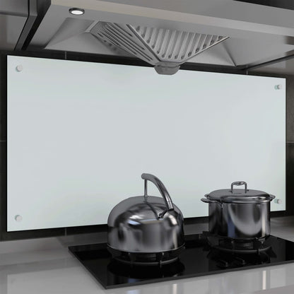 Spatscherm Keuken 120X60 Cm Gehard Glas Wit