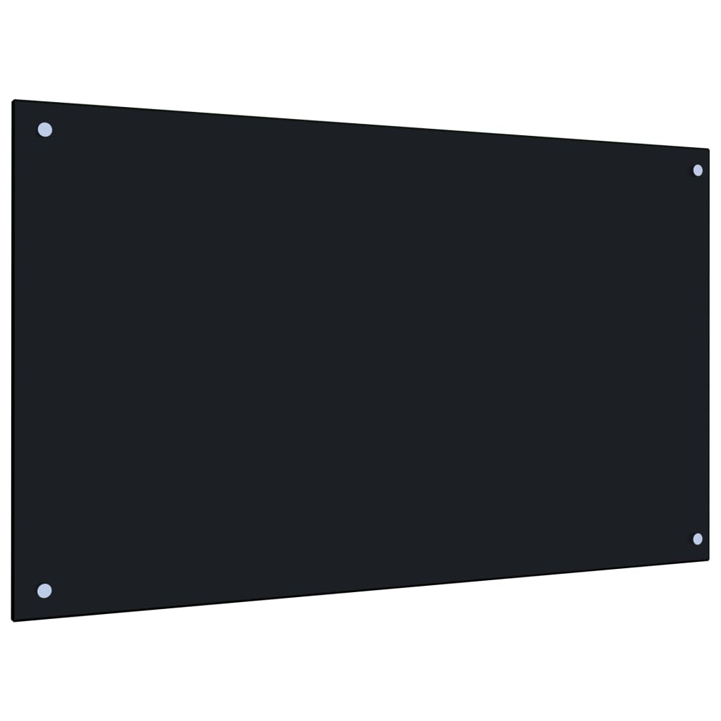 Spatscherm Keuken 100X60 Cm Gehard Glas Zwart