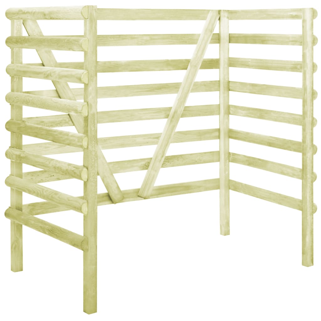 Containerberging Dubbel 140X80X150 Cm Geïmpregneerd Grenenhout