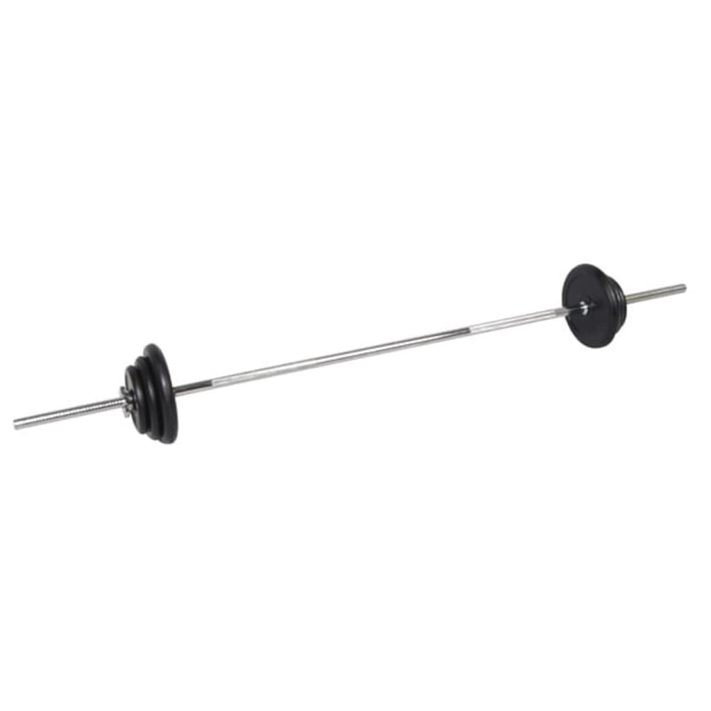 Halterset 24 Kg. Met Kunststofmantel