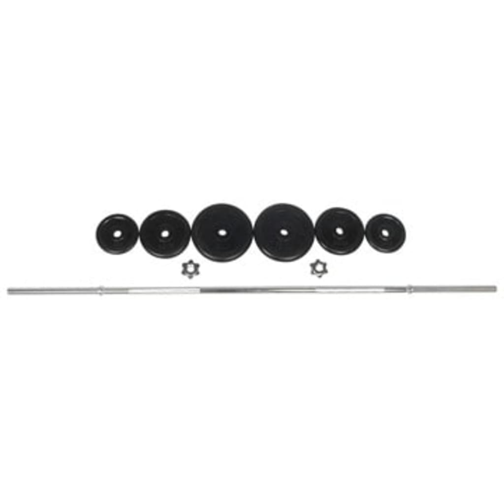Halterset 24 Kg. Met Kunststofmantel