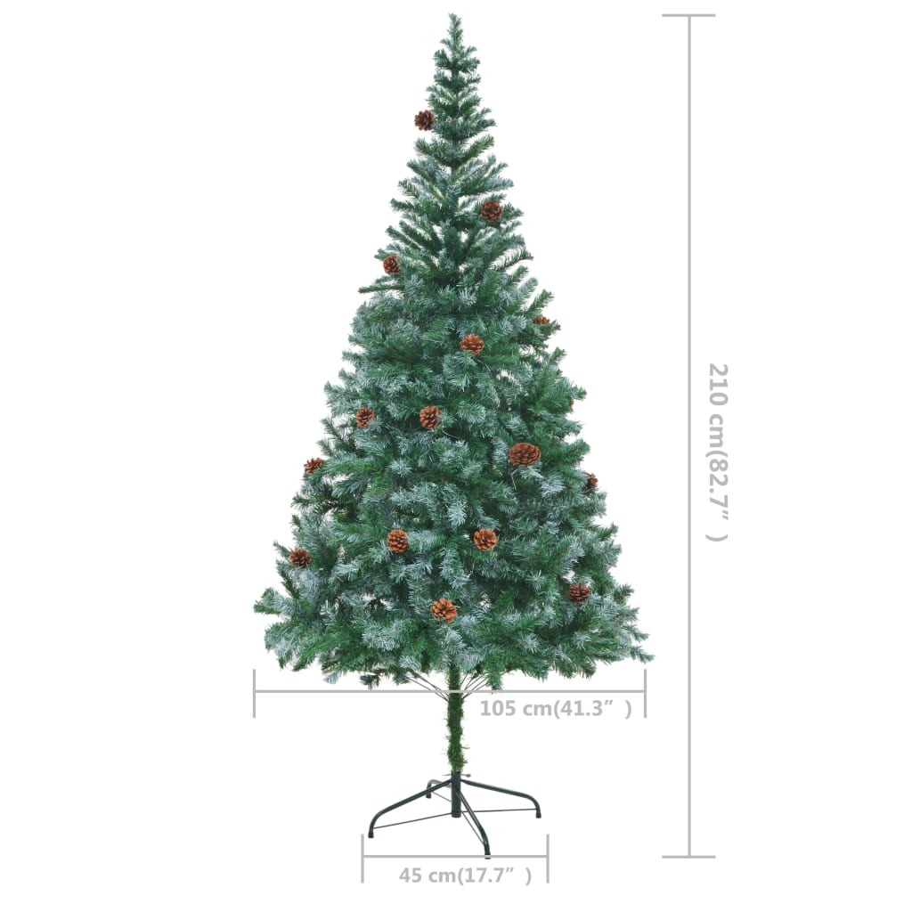 Kunstkerstboom Met Dennenappels 210 Cm