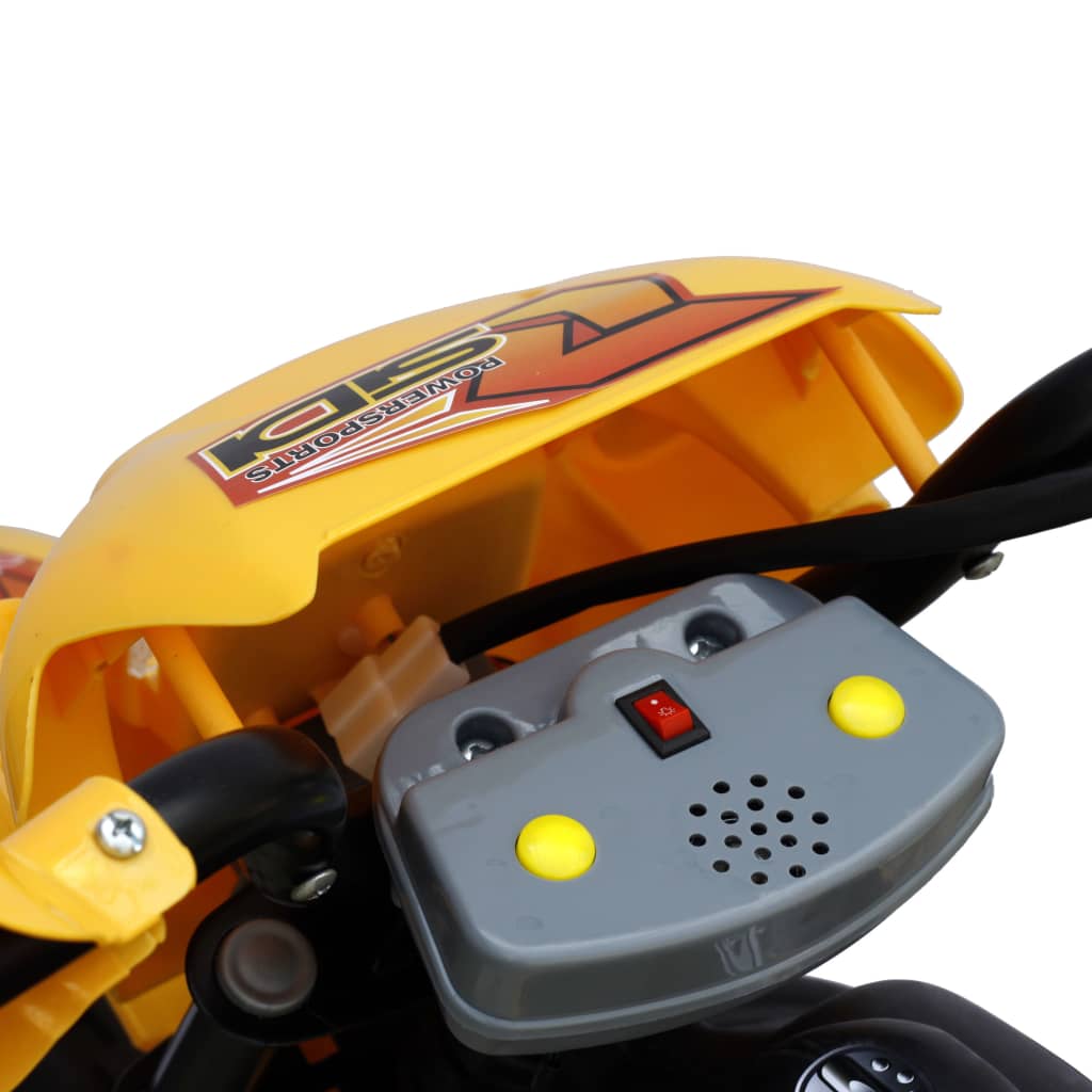 Kinder Motor Crosser Elektrisch 6 Volt Geel