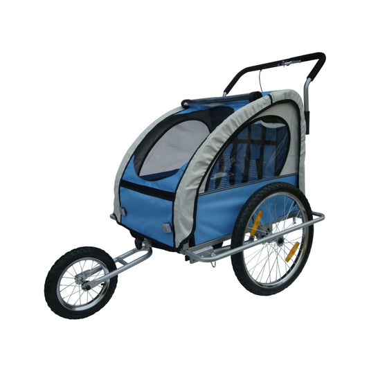 Fietsaanhanger Voor Kinderen Blauw/Grijs