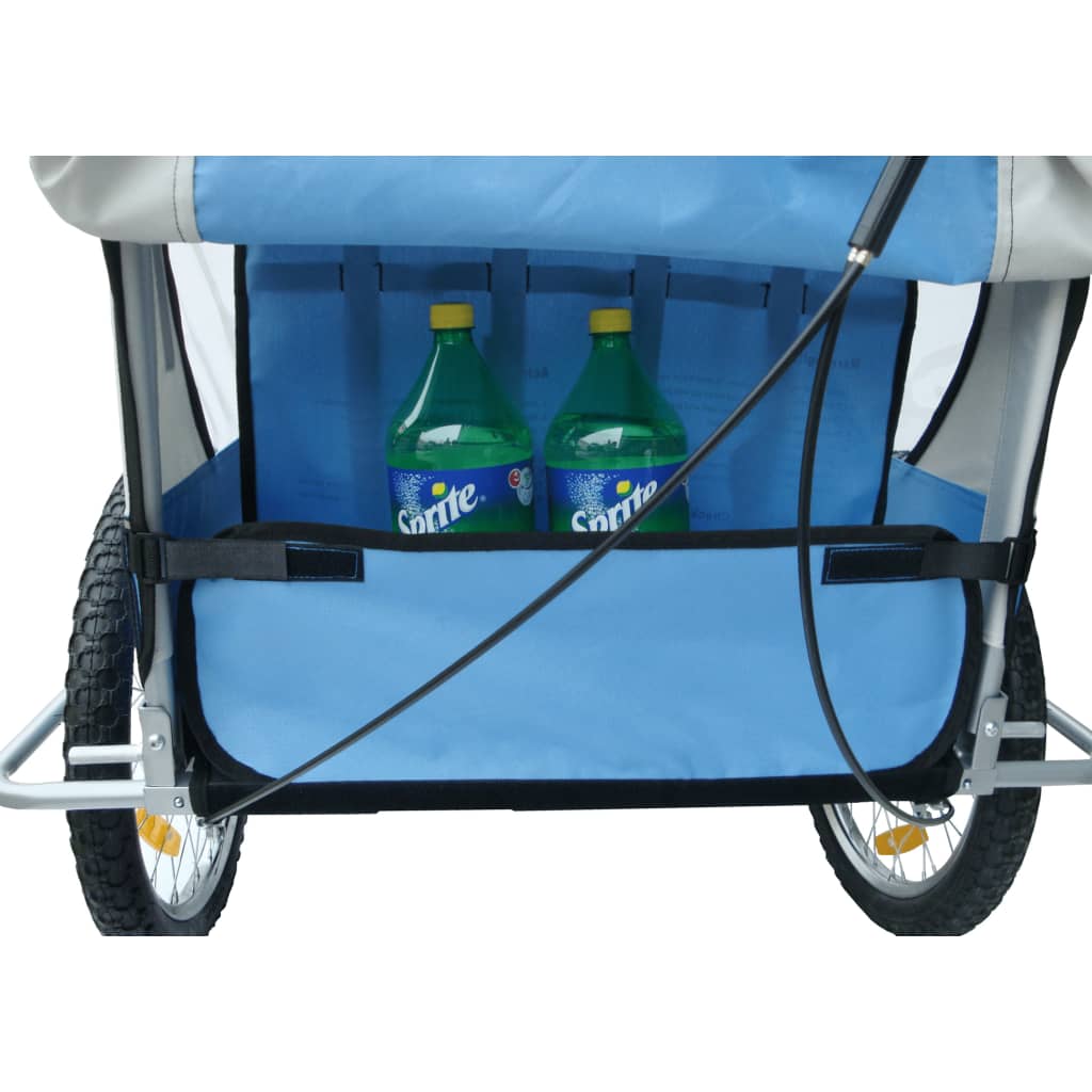 Fietsaanhanger Voor Kinderen Blauw/Grijs