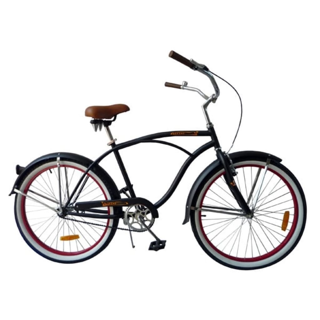 Beachcruiser, Mat Zwart Zonder Versnellingen