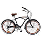 Beachcruiser, Zwart Met Versnellingen
