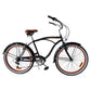 Beachcruiser, Zwart Met Versnellingen