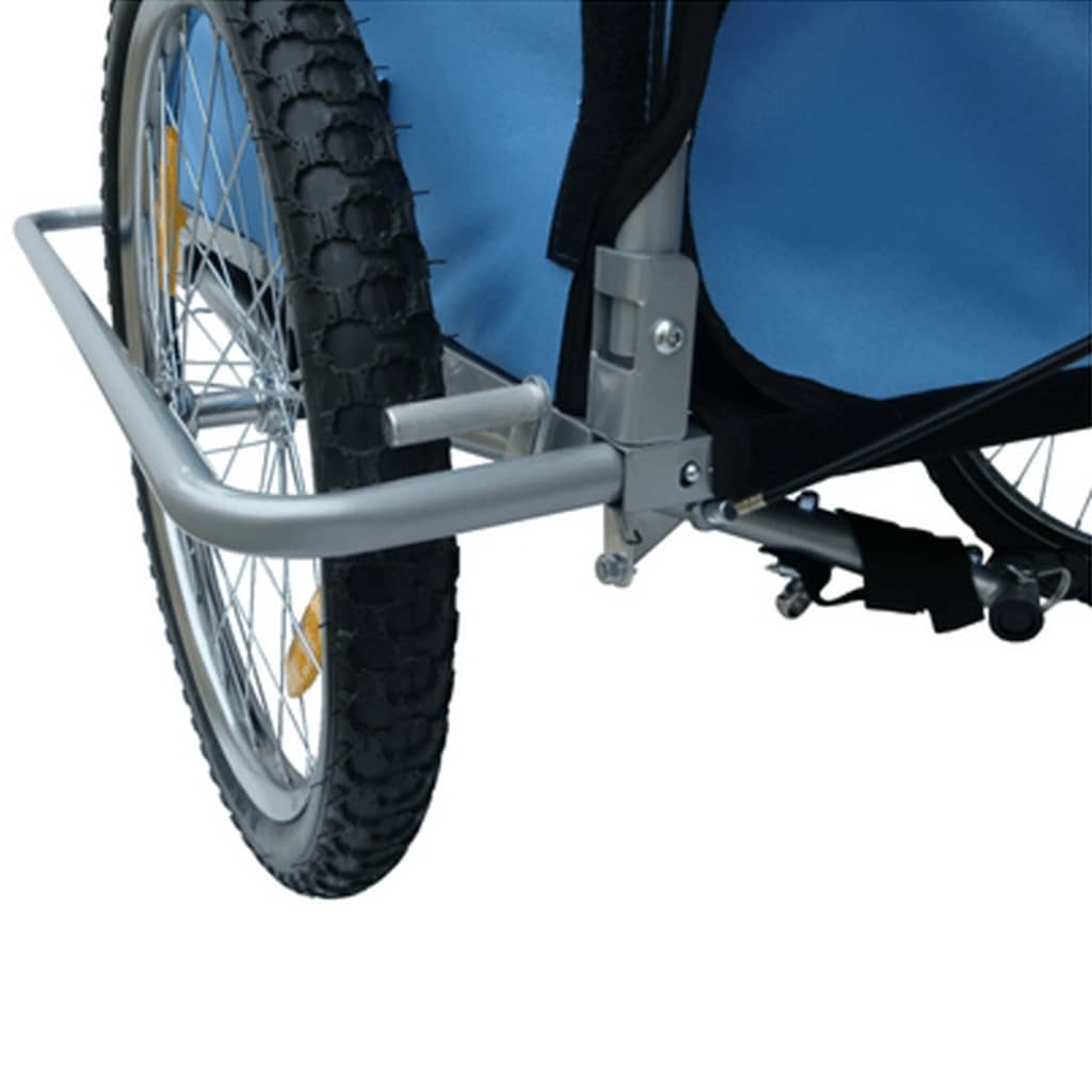 Fietskar Voor Kinderen Met Buggyfunctie (Blauw / Grijs)
