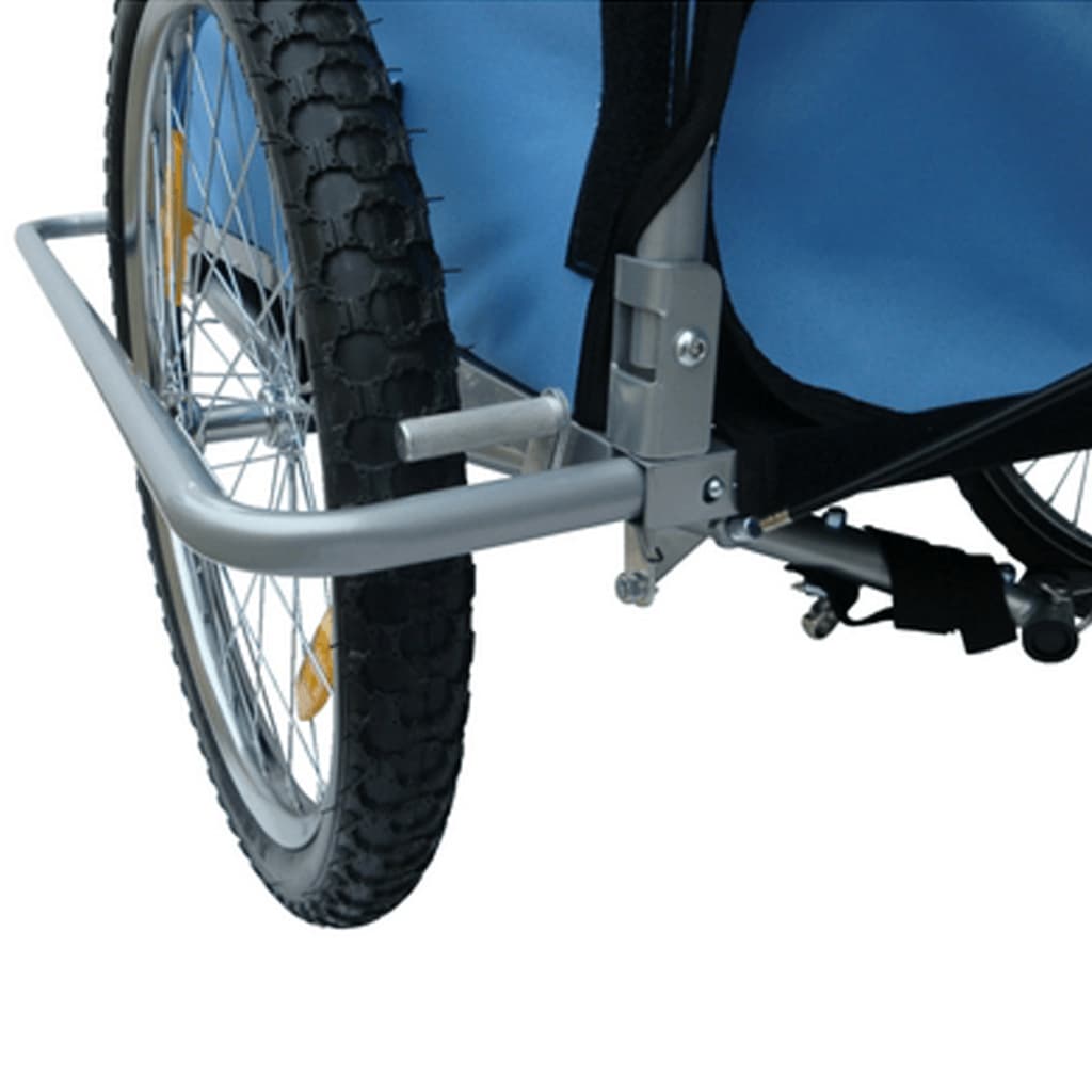Fietskar Voor Kinderen Met Buggyfunctie (Blauw / Grijs)