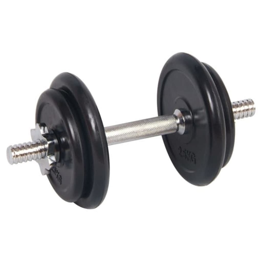 Dumbellset 9,25 Kg. Met Kunststofmantel