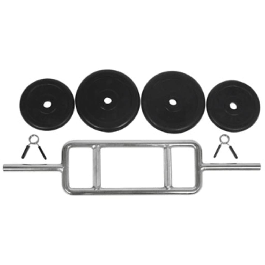 Halterset Voor Biceps-En Tricepstraining Met Kunststof Mantel