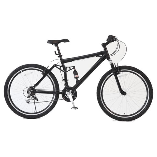 Zwarte Mountainbike Met Voor-En Achtervering 26&quot; Wielen