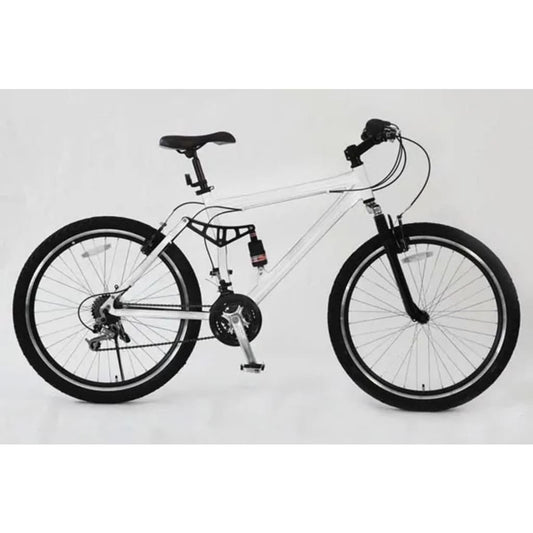 Witte Mountainbike Met Voor-En Achtervering 26&quot; Wielen
