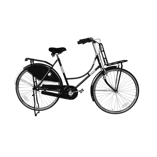 Omafiets 28&quot; Zwart Met Bagagedrager