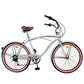 Beachcruiser Hurricane 26&quot; Wit Met 6 Versnellingen