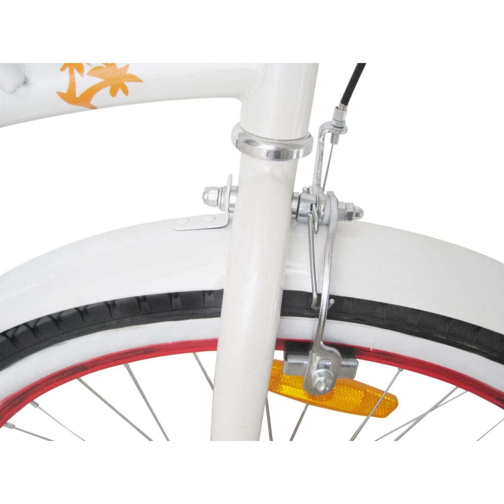 Beachcruiser Hurricane 26&quot; Wit Met 6 Versnellingen