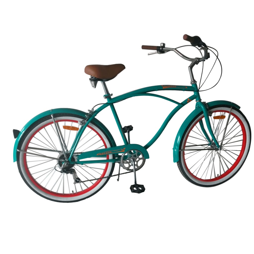 Beachcruiser Hurricane 26&quot; Groen Met 6 Versnellingen