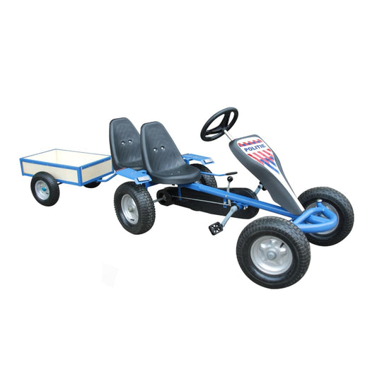 Skelter Met Aanhanger En Extra Zitje Blauw