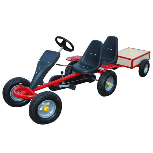 Skelter Rood Met Extra Zitje En Aanhanger