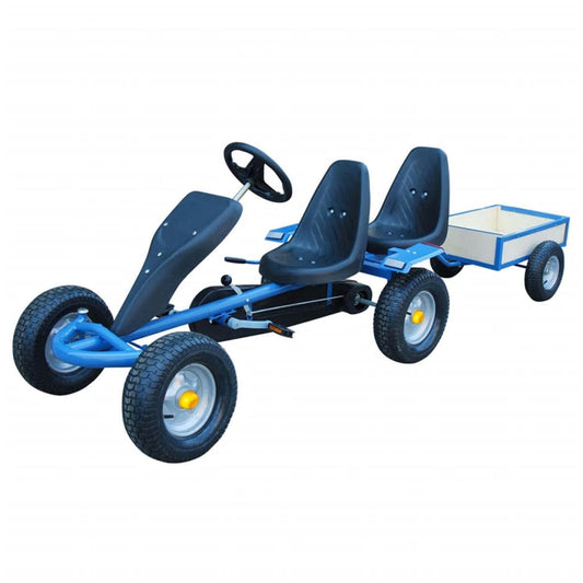 Skelter Blauw Met Extra Zitje En Aanhanger