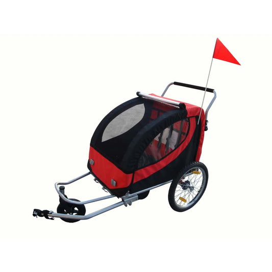 Fietskar Voor Kinderen Met Buggyfunctie (Rood)