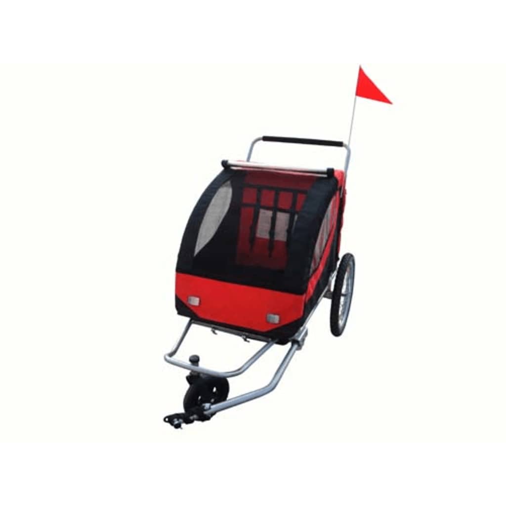 Fietskar Voor Kinderen Met Buggyfunctie (Rood)