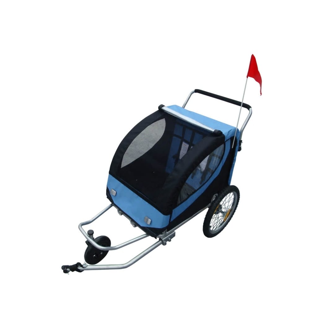 Fietskar Voor Kinderen Met Buggyfunctie (Blauw)