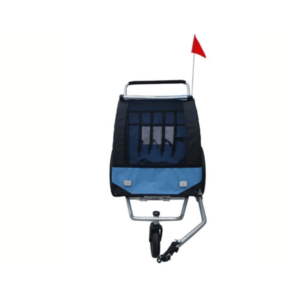 Fietskar Voor Kinderen Met Buggyfunctie (Blauw)