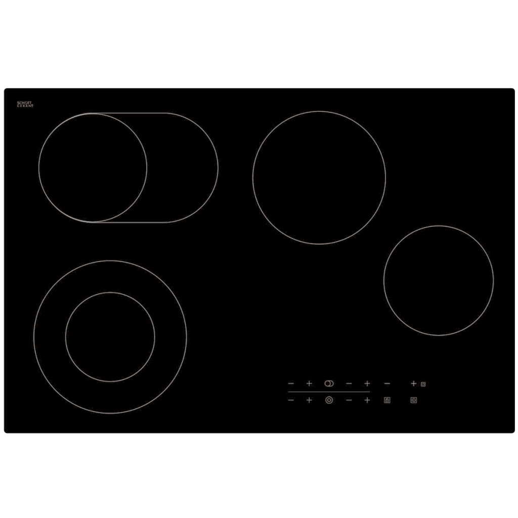 Keramische Kookplaat 4 Zones Schott Glas 6500-7800 W