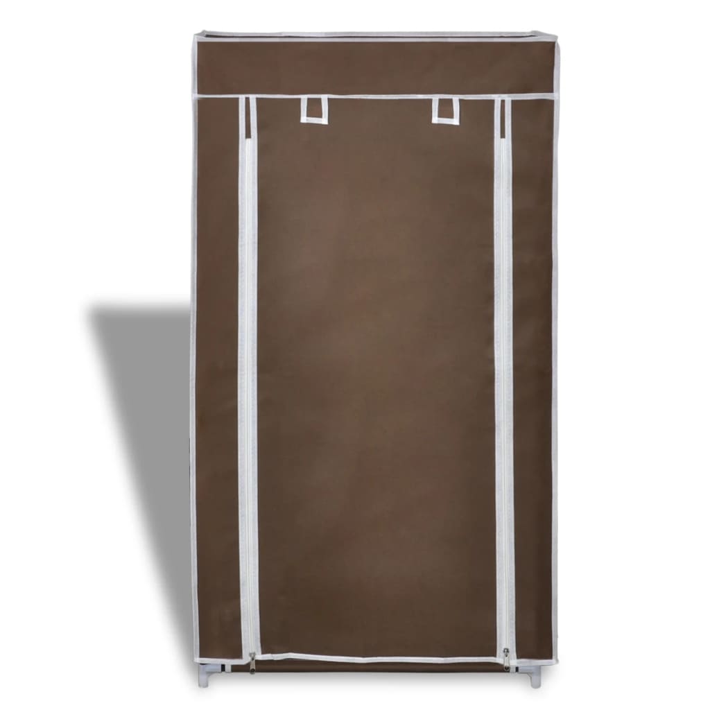 Stoffen Schoenenrek Met Hoes 58 X 28 X 106 Cm Bruin