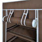 Stoffen Schoenenrek Met Hoes 58 X 28 X 106 Cm Bruin