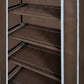 Stoffen Schoenenrek Met Hoes 58 X 28 X 106 Cm Bruin