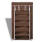 Stoffen Schoenenrek Met Hoes 58 X 28 X 106 Cm Bruin