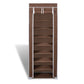 Stoffen Schoenenrek Met Hoes 162 X 57 X 29 Cm Bruin