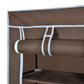 Stoffen Schoenenrek Met Hoes 162 X 57 X 29 Cm Bruin