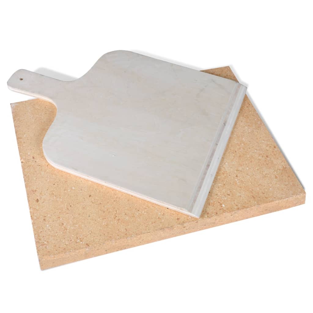 Pizzasteen Met Houten Schep
