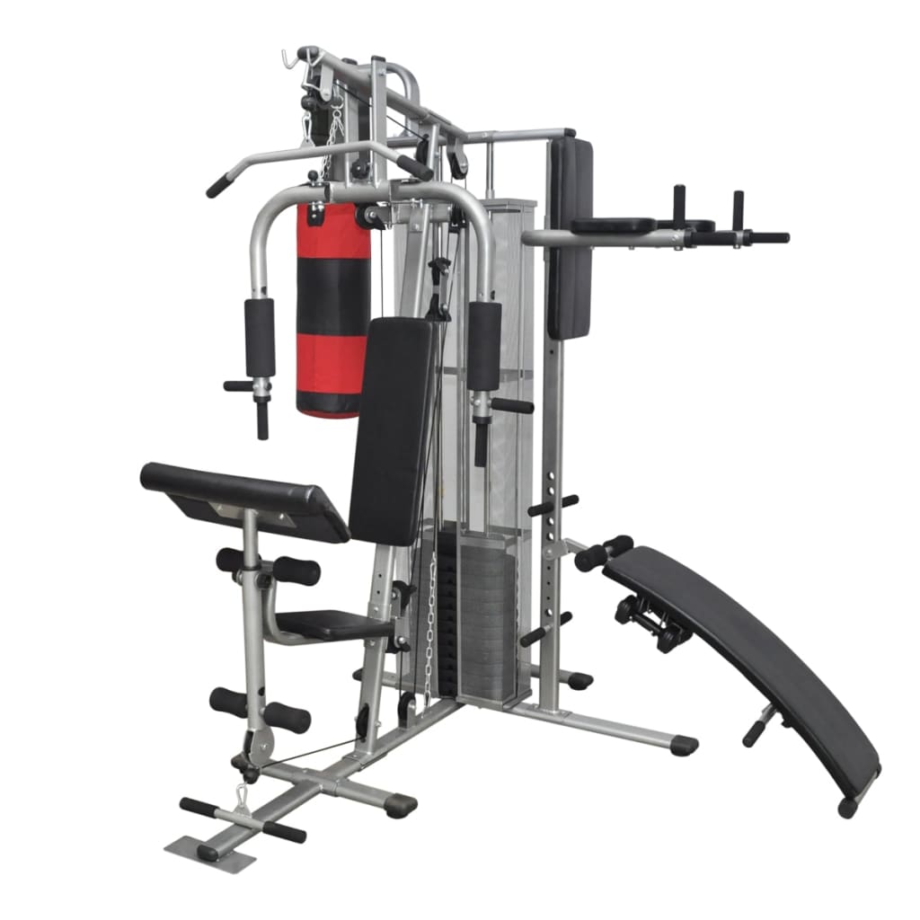 Mega Homegym (Inclusief Dumbbells, Stootzak En Zitbank)