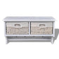 Wandschap 60X23,5X33 Cm Paulowniahout Wit