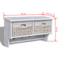 Wandschap 60X23,5X33 Cm Paulowniahout Wit